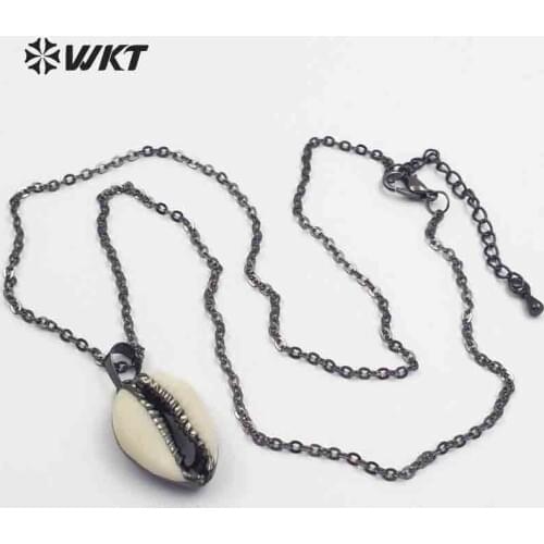 WT-JN045 Wholesale Beautiful New approach Fashion tiny Natural cowrie Shell Necklace Lovely cute shell for Fashion jewelry