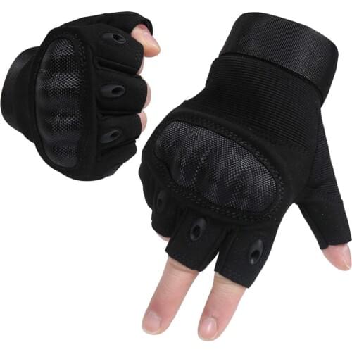 Mens Military Tactical Gloves Fingerless Hard Knuckle Touch Screen Gloves for Army Combat Shooting Airsoft Paintball Motorcycle