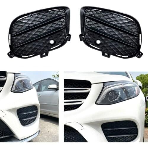 Front AMG Bumper Fog Light Lamp Foglamp Intake Air Frame Cover Grille Grill For Mercedes-Benz GLS-Class W166 X166 C292 2016-2019
