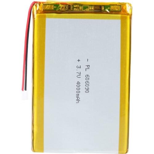 YDL 3.7V 4000mAh 606090 Rechargeable Lipo Battery with JST Connector