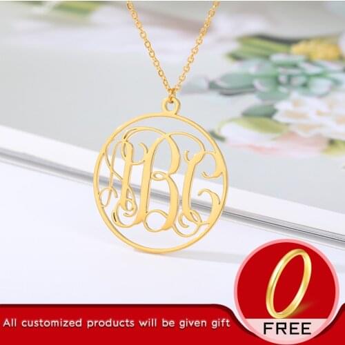 Personalized necklace Stainless steel customized nameplate jewelry Mom gift Necklace for Women Gift for Mom Gift Round Necklace