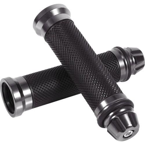 Handle Grip Motorcycle CNC Aluminum Rubber Handlebar Hand Grip For 7/8inch Handle Bar Bike Bicycle Handle Grips Dropshipping