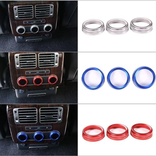 Car Rear Air Conditioning Control Switch Knob Decorative Ring Cover For Landrover Range Rover Vogue 2013-2017 Interior Accessory