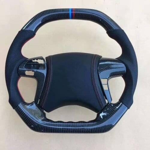 Avalon 2010-2012 Cuatomized Real Carbon Fiber Sports Steering Wheel Alcantara Leather compatible for Toyota Avalon Camry Corolla