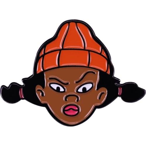 Cartoon Girl Gang Leader Pin Brooch