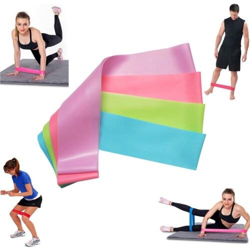 Gym Yoga Exercise Bands Rubber Loop Handle Resistance Training Physical Therapy Workouts Fitness Circle Strength Pilates Sport
