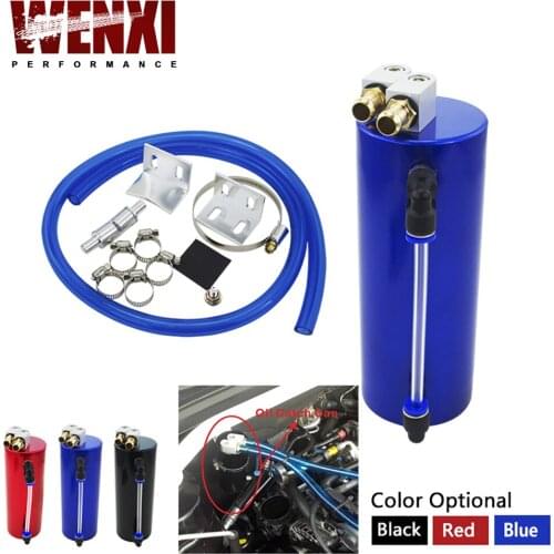 Universal 350ML Aluminum Racing Oil Catch Tank/Can Round Can Reservoir Turbo Oil Catch can WX-TK62
