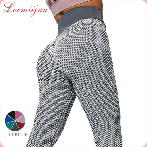 LEEMIIJUU Plus Size XXL Women Yoga Pants Sport leggings Push Up Tights Gym Exercise High Waist Fitness Running Athletic Trousers