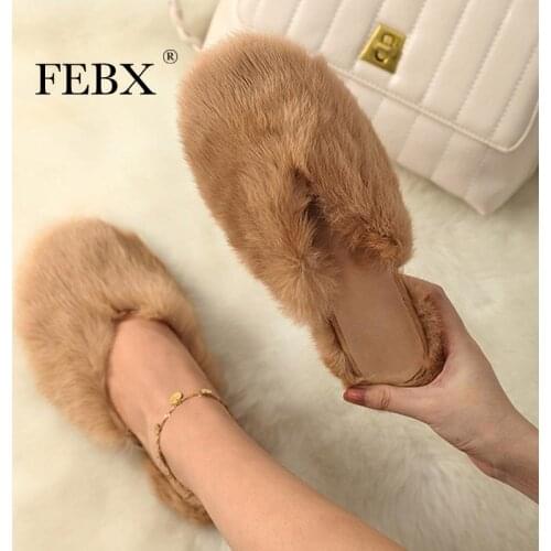 Women Winter Warm Slippers Ladies Fluffy Fashion Footwear Non-slip Female Comfort Shoes Plush Woman Flats Causal Outdoors 2021