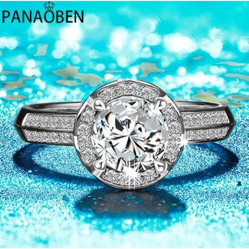 Conspicuous Real 925 Sterling Silver Rings for Women Temperament Luxury Wedding Party Engagement Exquisite Elegant Jewelry Gift