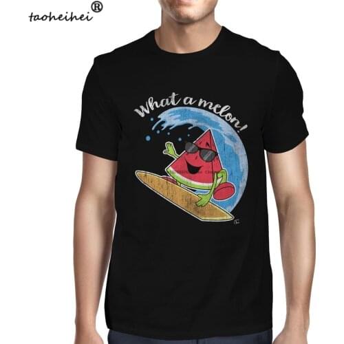 1Tee Mens What A Melon Surfing Watermelon T-Shirt