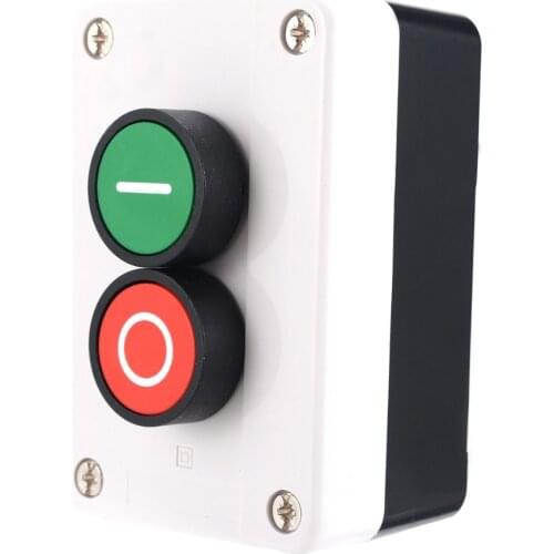 1pc Mayitr Push Button Station Switch Remote Start Stop Motor Solenoid IP55 Button Box for Indoor Outdoor Use