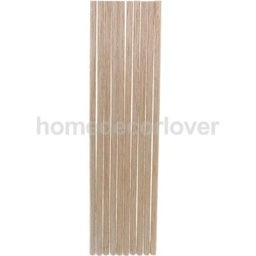 10 Pieces Balsa Wood Unfinished Wood Craft Semi-Circle Stick Dowels Rod