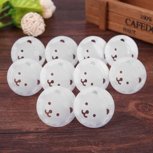 10pcs/lot Power Socket Protection Electrical Outlet Safety Guard Baby Anti Electric Shock Safety Cover Children Bear Plugs Cover