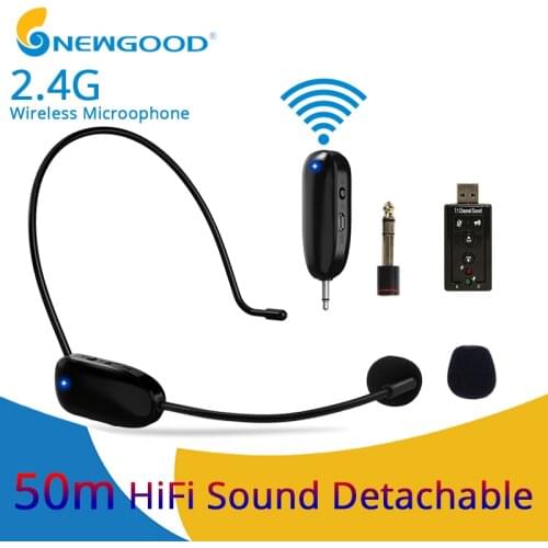 2.4G lavalier Wireless Microphone Headset Handheld for Voice Amplifier for computer PC for teacher meeting guide microphones