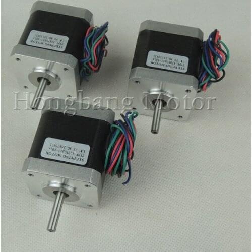 3pcs/lot Nema17 stepper motor / 47mm 1.68A 44N.cm / 2 phase 4-wire hybrid