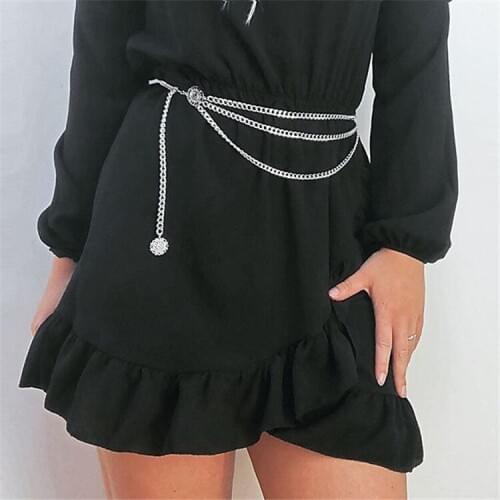 Hirigin Sexy Women Belts 2019 New Streetwear Metal Chain Decorate Dress Belt Adjustable Rough Whip Chain Women Fashion Design