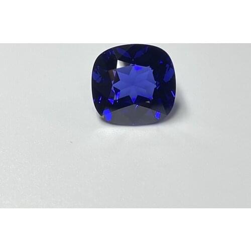 Hot Sale Blue Color Lab Grown Sapphire 9x9mm Cushion Cut Synthetic Gemstone for Wonderful Jewelry Making
