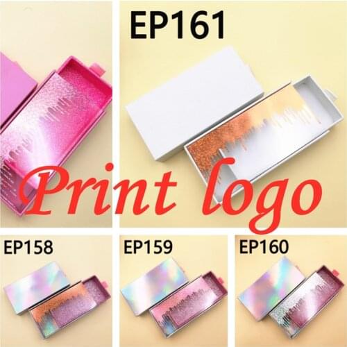 Wholesale box print logo Eyelash Packaging Box pull box Lash Boxes Packaging 25mm Mink Eyelashes Package Storage Case Vendor