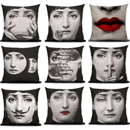 Sweetenlife Creative Comfortable Cushion Cover 18in x 18in Decorative Throw Pillows Soft Linen Material Cushion Home Decor