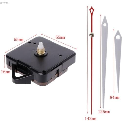 Quartz Clock Movement Mechanism Hands Wall Repair Tool Parts Silent Kit Set DIY Silver Pointer 17