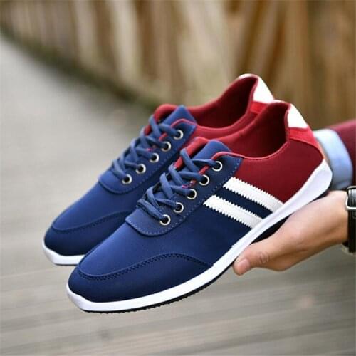 New mens sneakers fashion color matching light comfortable comfortable non-slip wear-resistant casual walking shoes mens laces