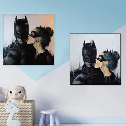 Marvel Avengers Funny Canvas Painting Superhero Posters and Prints Print Mural Pictures Childrens Room Home Wall Decoration