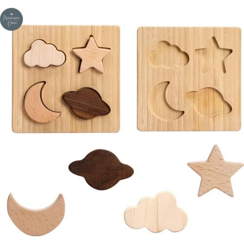 New Wooden 3d Jigsaw Board Cartoon Planet Kids Cognitive Puzzles Early Learning Cognition Game Puzzle Baby Toys 0-12 Months