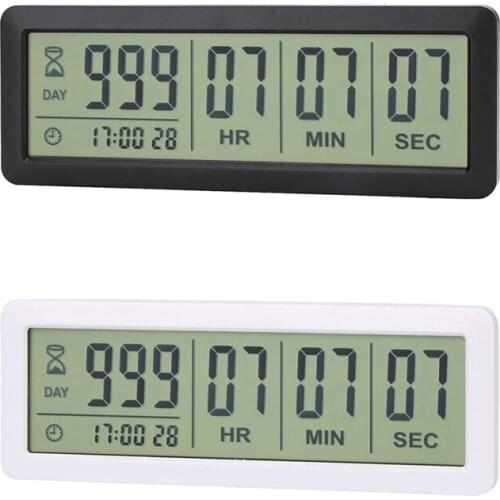 Practical Big Digital Countdown Days Timer Clock - 999 Days Count Down Clock Timer for Graduation Lab Kitchen