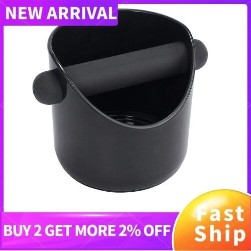 Anti Slip Shock-absorbent Espresso Knock Box Anti Slip Coffee Grind Dump Bin Waste Bin With Detachable Knock Bar Household