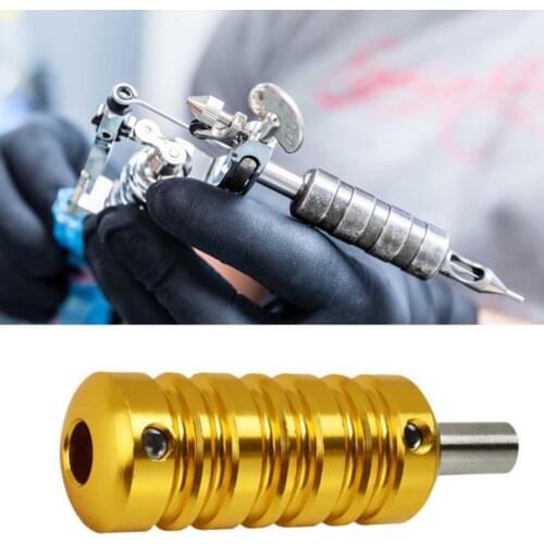 Tattoo Handle Easy to Clean Comfortable to Hold Aluminum Alloy Coil Tattoo Machine Grip for Artists