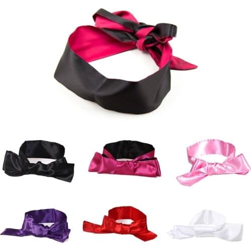 Silky Satin Eye Mask Blindfold Multifunctional Roleplay BDSM Handcuffs Wrist Bondage Adult Lingerie Games Party Sex Toys Jy28 21