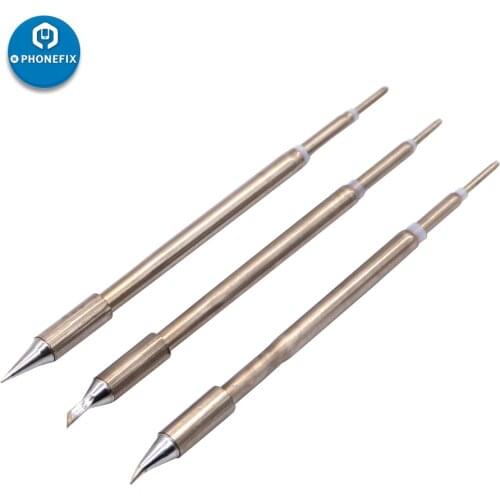 T12-11 3 kinds Replaceable Iron Tool Solder Tips Replacement Soldering Iron Tips for LEISTO T12-11 Lead-free Soldering Station