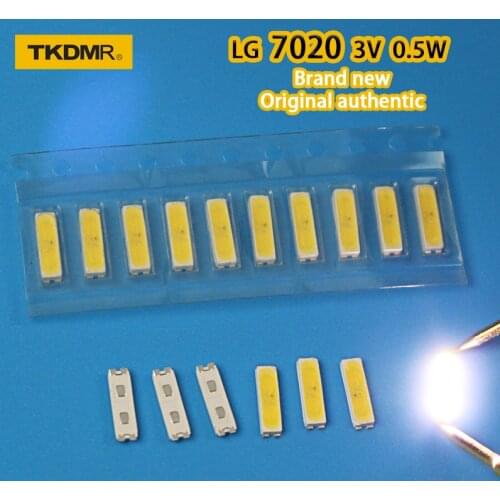 TKDMR 30PCS LG INNOTEDK LED BACKLIGHT 7020 3V 0.5W WHITE COLD 40LM FOR LG TV REPAIR free shipping