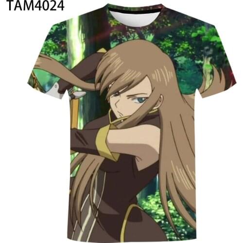 Top New Japanese Anime Game 3D Tales Of The Abyss Printed T-Shirt Mens Childrens Harajuku Fashion Street Style O-Collar Cool