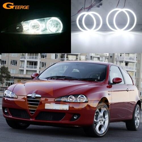 Ultra bright SMD LED Angel Eyes halo rings kit Day Light Car styling For Alfa Romeo 147 2005 2006 2007 2008 2009 2010