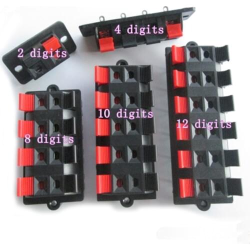 Red and blackAudio wiring clip thickened fast terminal lamp LED aging test horn bread board audio 2p 4p 6p 8p 10p 12p