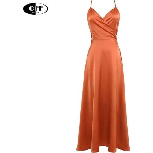 Party night women maxi dress summer elegant bow Bandage spaghetti strap sexy Backless Satin dresses Silk Slip Dress Party Club