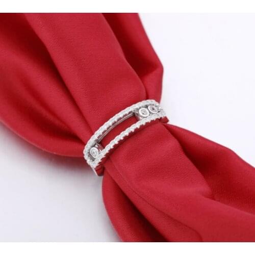 Move Stone Finger Couple Rings CZ Moving Rings For Women Wedding Ring 925 Sterling Silver France Jewelry Best Quality Wholesale