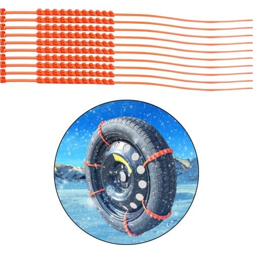 10x Plastic Anti-skid Tyre Chains Winter Driving Mud Snow Traction Tire Chains