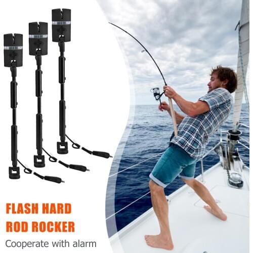3pcs Adjustable Flash Hard Rod Wiggler 7 Colors Dimmable Indicator Rocker Swinger Angling Alarm Assembly Angling Tackles