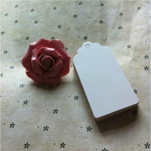 9*4.5cm White Kraft Paper Head Label Crafts Wedding Party Clothing Decoration Accessories Hang Tag 100pcs/lot