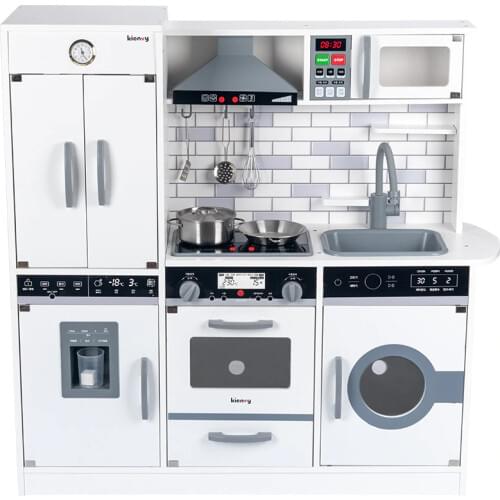 Large Childrens Kitchen Refrigerator Integrated Simulation Kitchen Cooking Stove Children Washing Machine Play House Toy Set