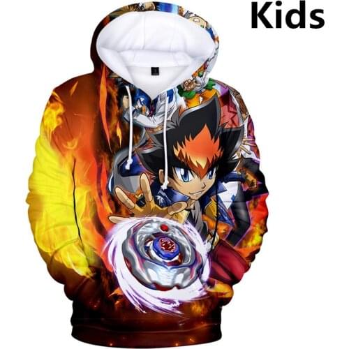 3 To 14 Years Kids Hoodies Beyblade Burst Evolution 3d Printed Hoodie Sweatshirt boys girls Harajuku Jacket Coat Teen Clothes