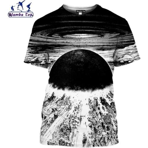 Akira T Shirt 3D Cartoon Short Sleeve Tshirt Anime Women Sweatshirt Mens T-shirts O Neck Sportswear Harajuku Men Tees Tops E016