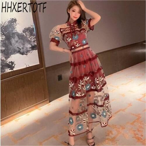 Летние платья с кружевом HHXERTOTF China At AliExpress