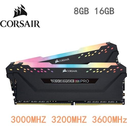 CORSAIR DDR4 RGB PRO RAM 8GB 16GB 32GB Original Memory PC4 3000Mhz 3200Mhz 3600Mzh DIMM Memoria Module for PC