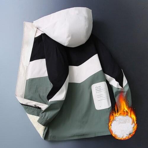 Mens Autumn Winter Plush Cotton Jacket Warm Thick Outwear Work Coat Male New Arrival Streetwear Windbreaker Tops Clothing 3XL