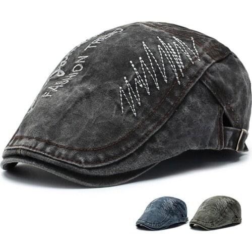 Gorras Hombre 2021 New Mens Caps Sharp Cowboy Visors Outdoors Golf Driving Flat Beret Breathable Cabbie Solid Hats 029