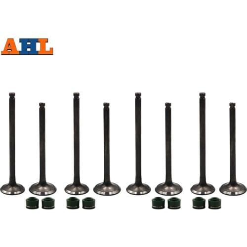 AHL 4 pairs Brand New 8pcs Intake & Exhaust Valve Stem Kit Oil Seals For Kawasaki KLE250 EX250 GPX250R ZZR250 EL250 Eliminator